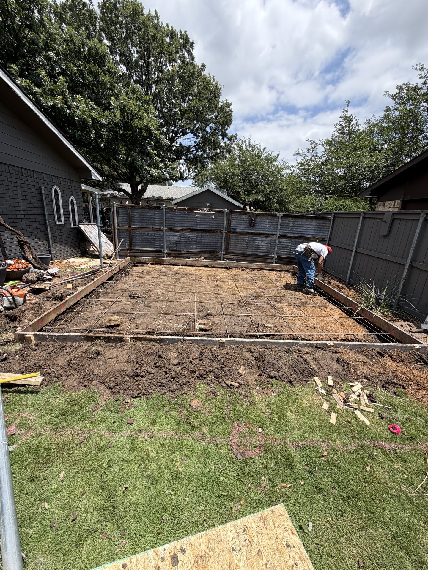 Concrete extension project — before