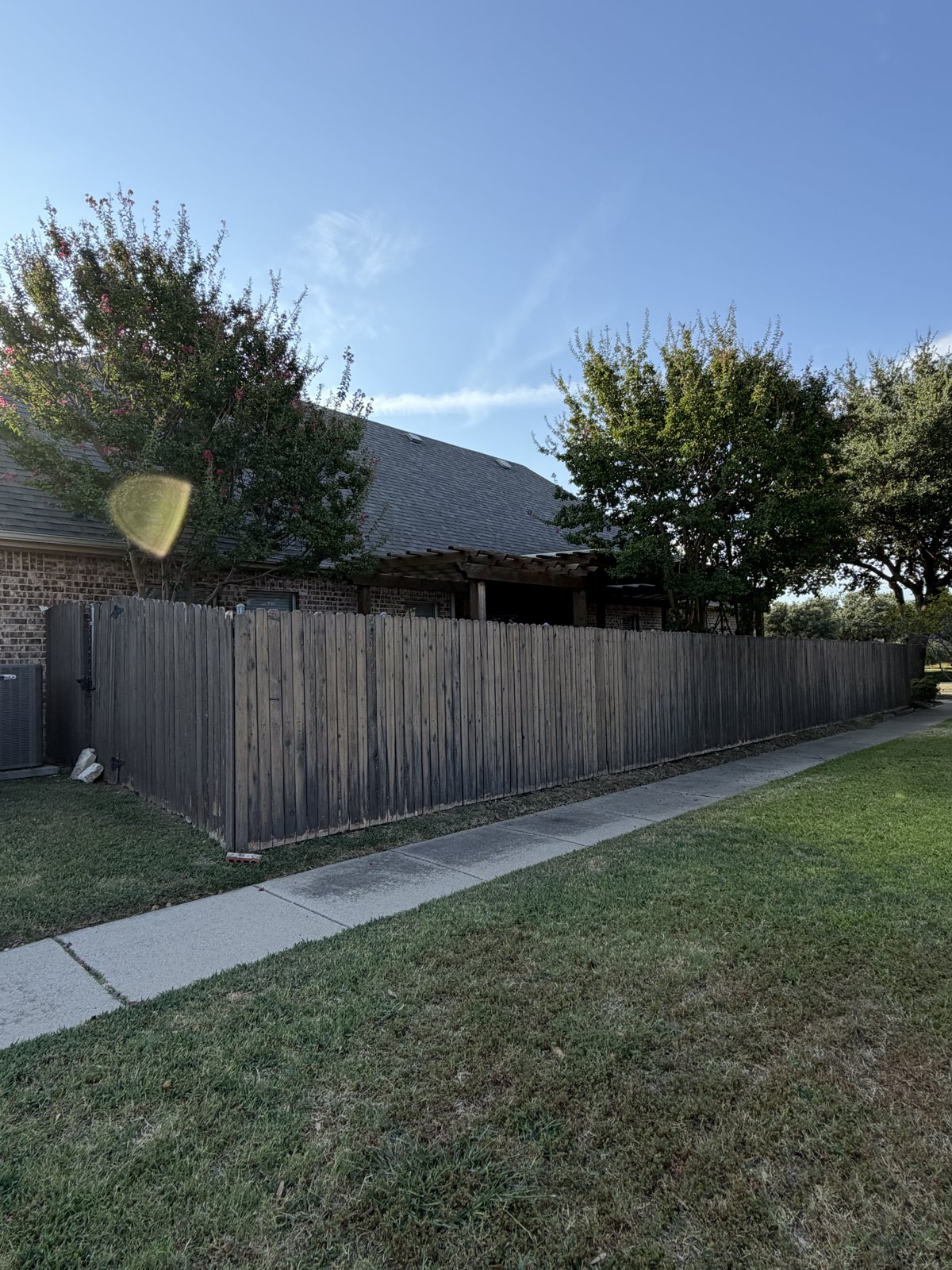Wood fence rebuild — before