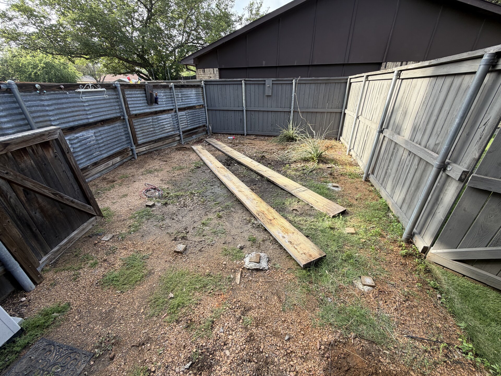 Concrete extension project — before