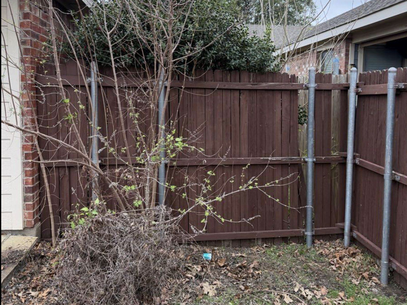 Fencing & Stone Work — before